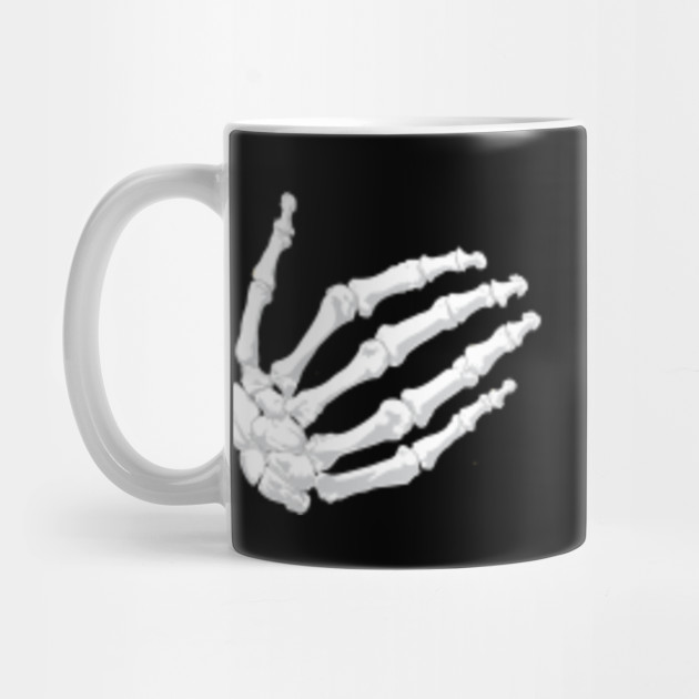 Halloween Womens Skeleton Hand in Front of the Chest